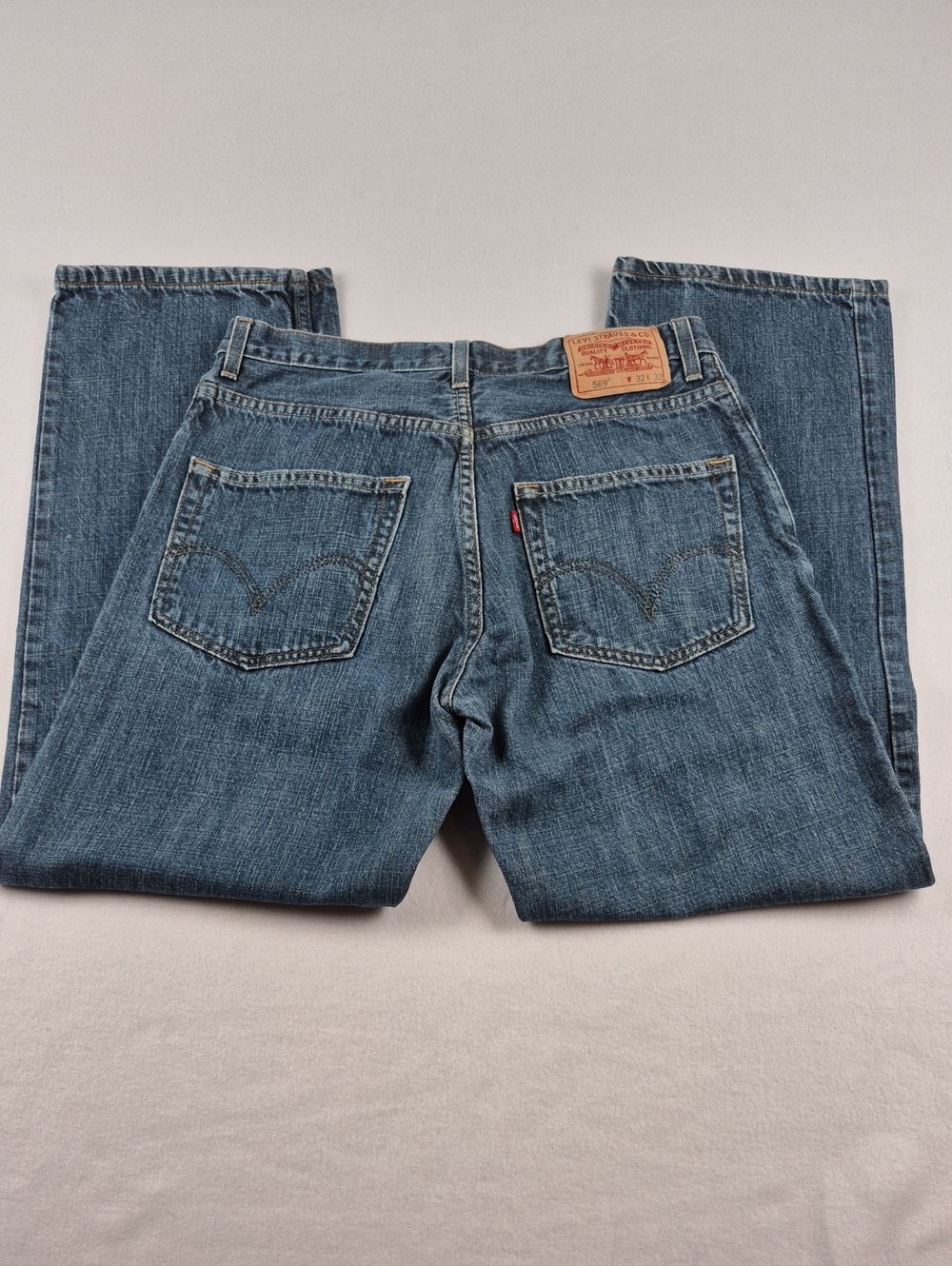 Vintage 2007 Levis 569 Loose Straight Jeans Mens 32x32 Medium Wash Baggy Skater